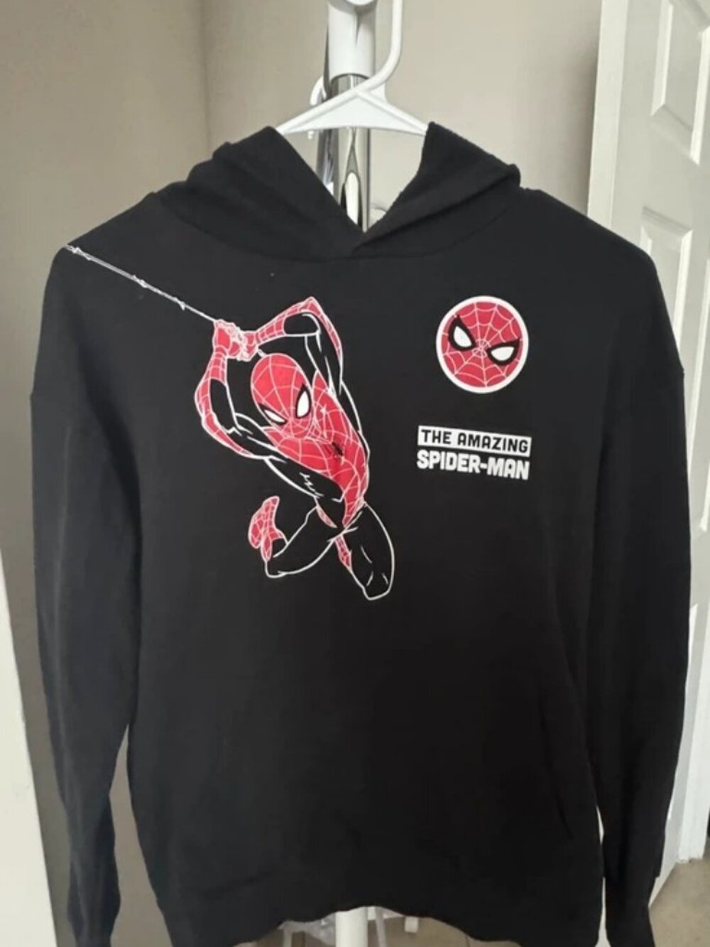 Marvel Spider-Man Hoodie Youth 14/16 Black (R-010)